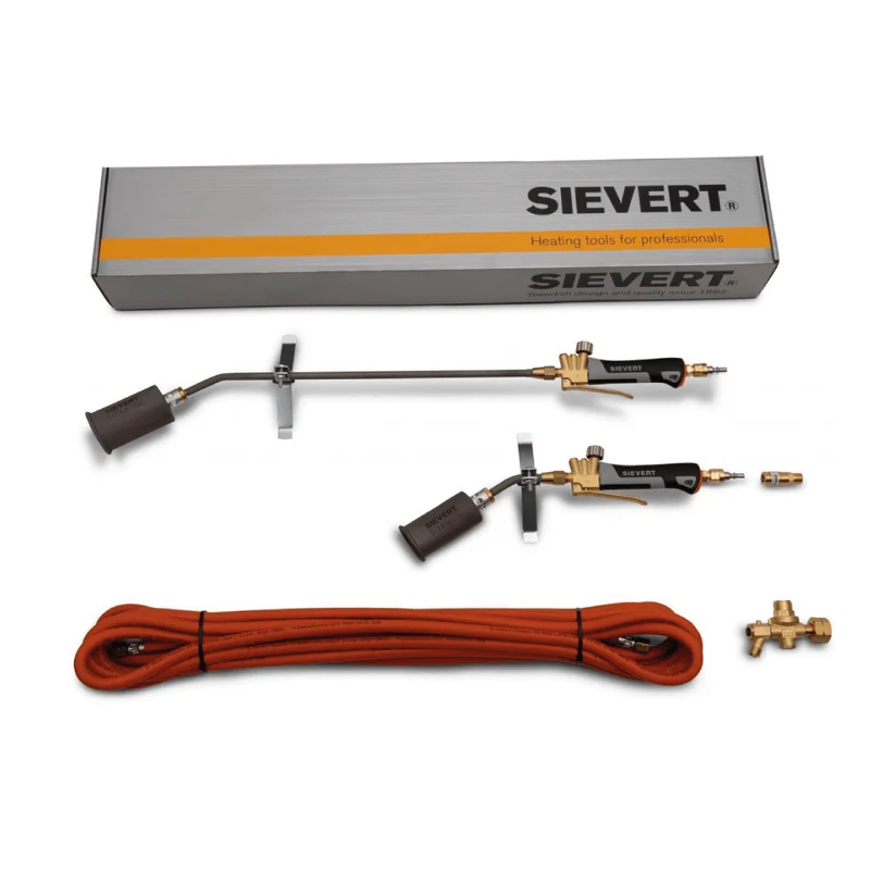 SIEVERT PRO 88 Titanium Aufschweißbrenner Set 2-flammig | 114 kW, 10 m Schlauch & Regler