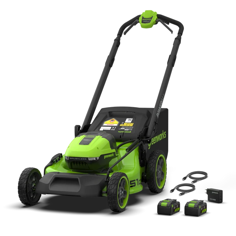 POWERALL 48V (24V x 2) Rasenmäher 51cm mit Radantrieb - 2x 6Ah Akkus