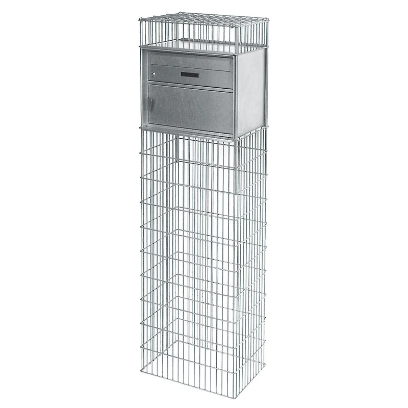 bellissa Briefkasten Gabione Splügen 1 44x31x143 cm verzinkt