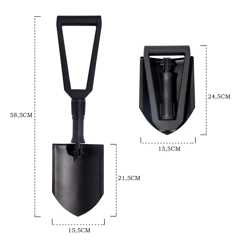Klappspaten , Spaten Garten , Schaufel aus hochfestem Karbonstahl , Gebrauch für Outdoor-Aktivitäten, Camping, Schneeschaufeln, Gartenarbeit, Graben