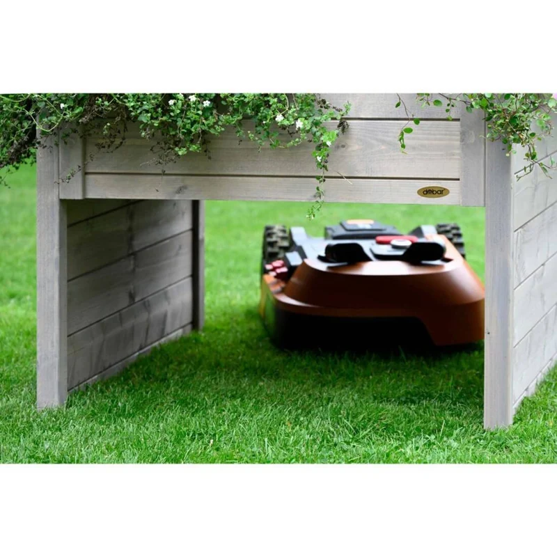 Mährobotergarage mit Pflanzkasten inkl. Wollvlies