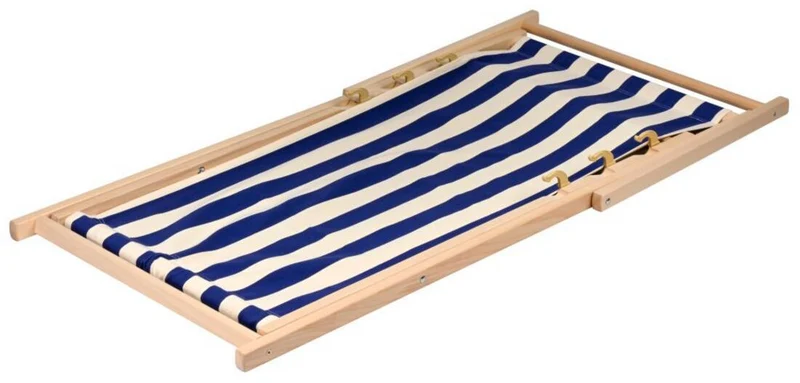 Liegestuhl Blau/Weiß