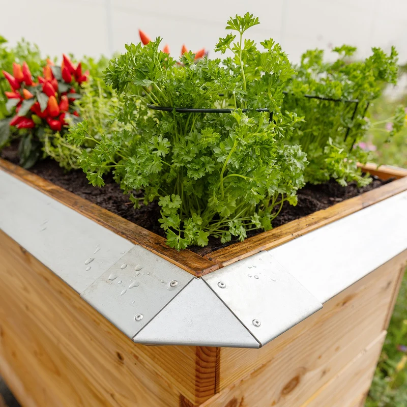 bellissa Schneckenblech für Hochbeete S verzinkt, Länge 50 cm
