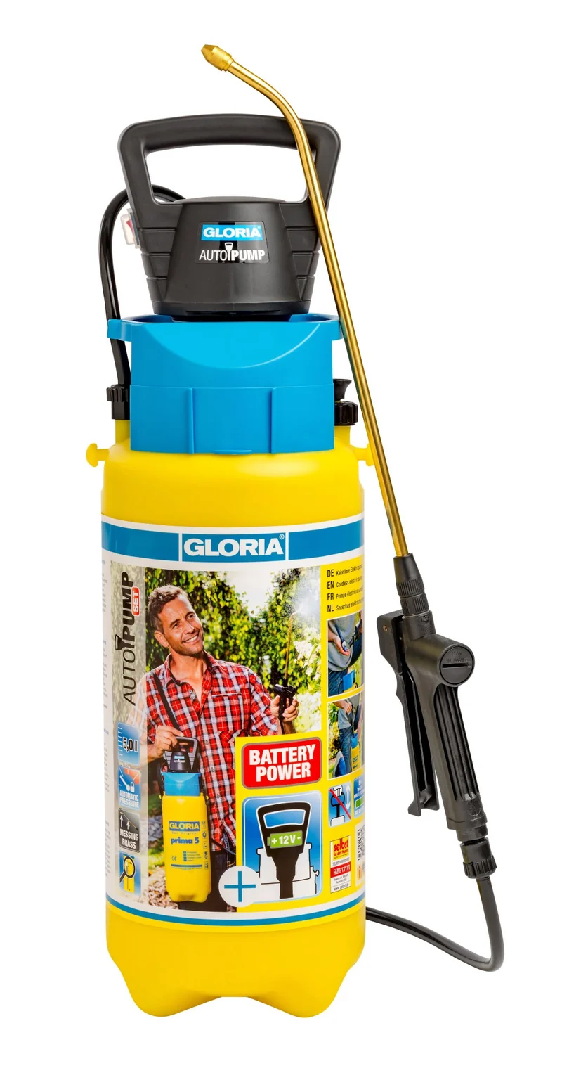AutoPump Set – 5-Liter Drucksprüher mit integrierter Elektropumpe (automatisches Sprühen ohne manuelles Pumpen)