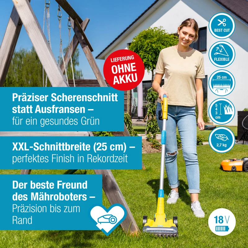 FineCut 18V – Rasen- und Kantenschneider ohne BOSCH Akku (optional erhältlich)