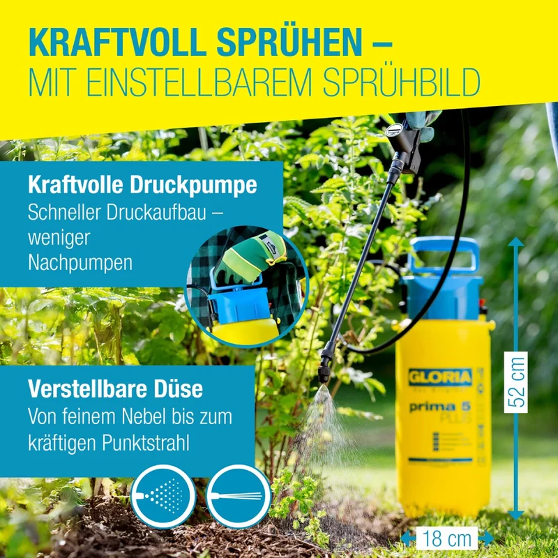 Drucksprühgerät prima 5 PLUS - Säurebeständig & leistungsstark