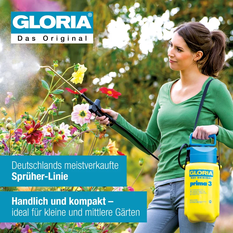 Drucksprühgerät prima 3 - Kompakte Gartenspritze für kleine Gärten