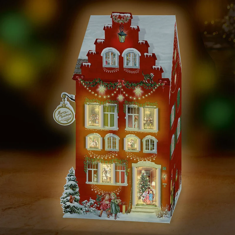 Aufstell-Adventskalender Weihnachtshaus