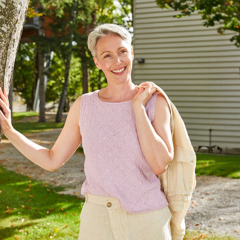 Strickset Damentop Flieder Größe 36-42