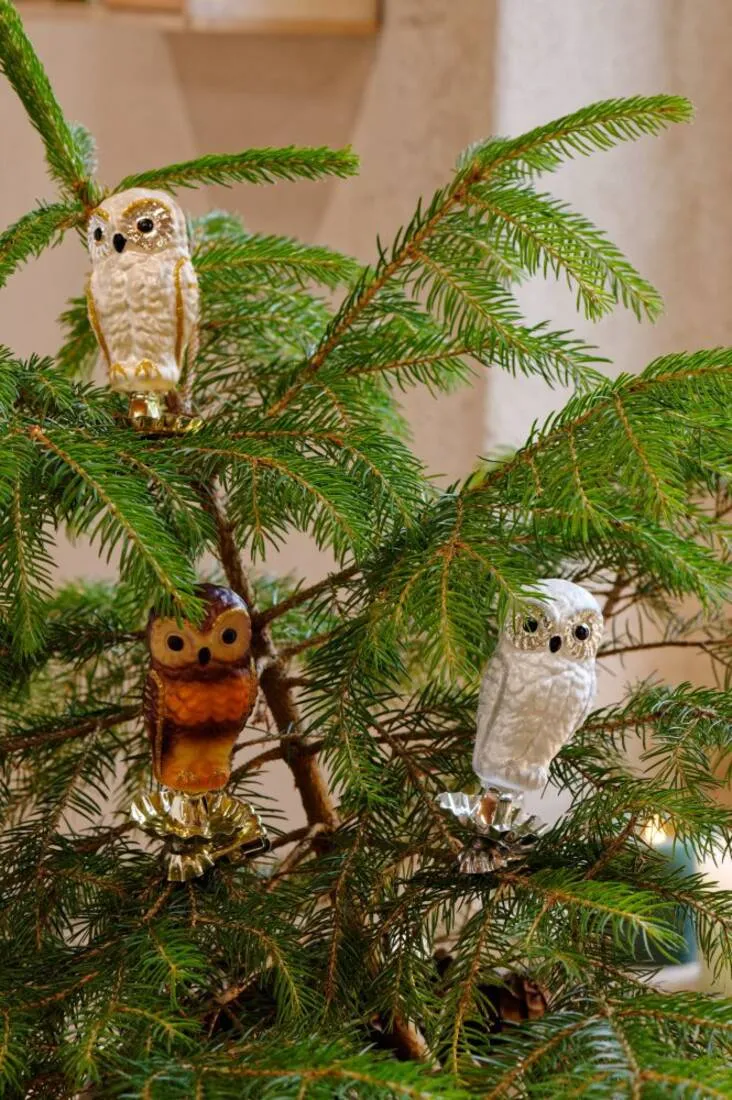 Weihnachtsschmuck Eulen-Trio