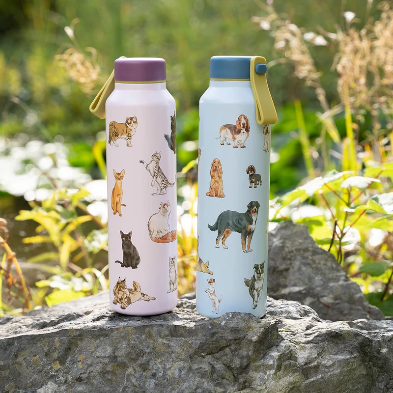 Isolierflasche mit Hundemotiv