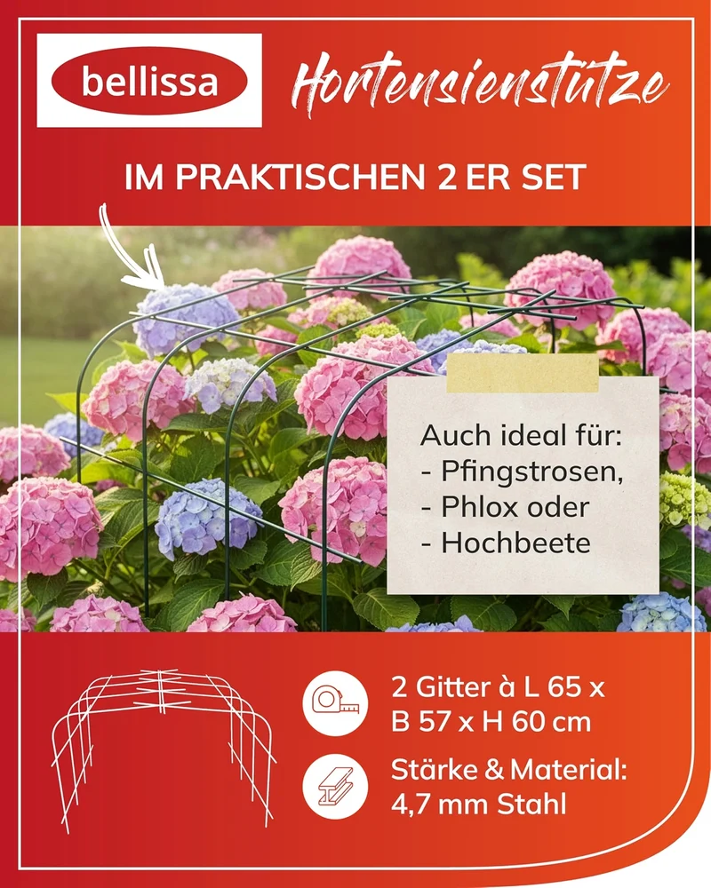 bellissa Annabelle Hortensienstütze - 65 cm x 57 cm x 60 cm