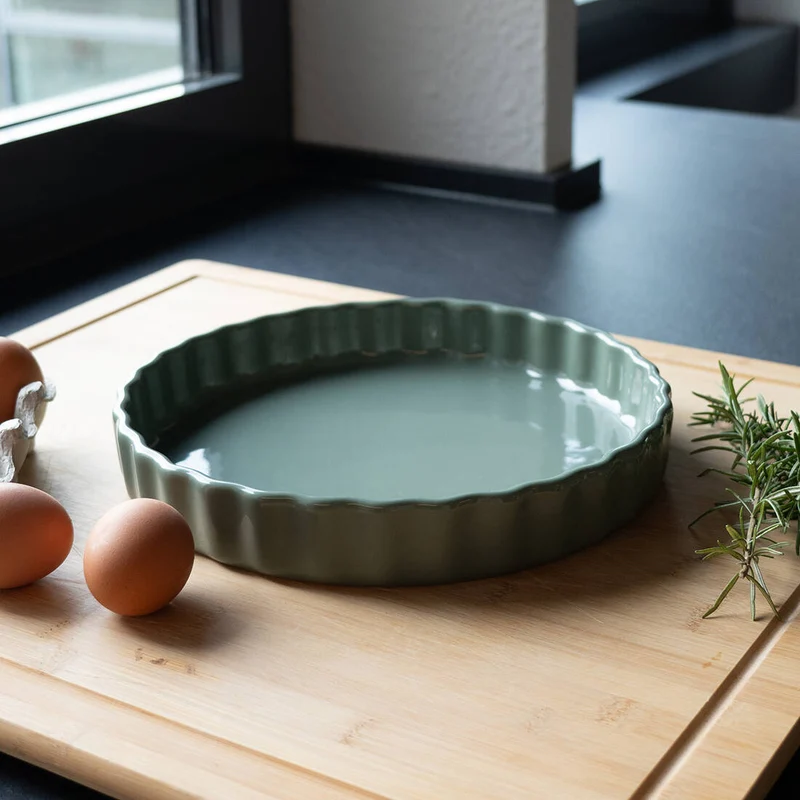 Tarteform Keramik lindgrün 27 cm