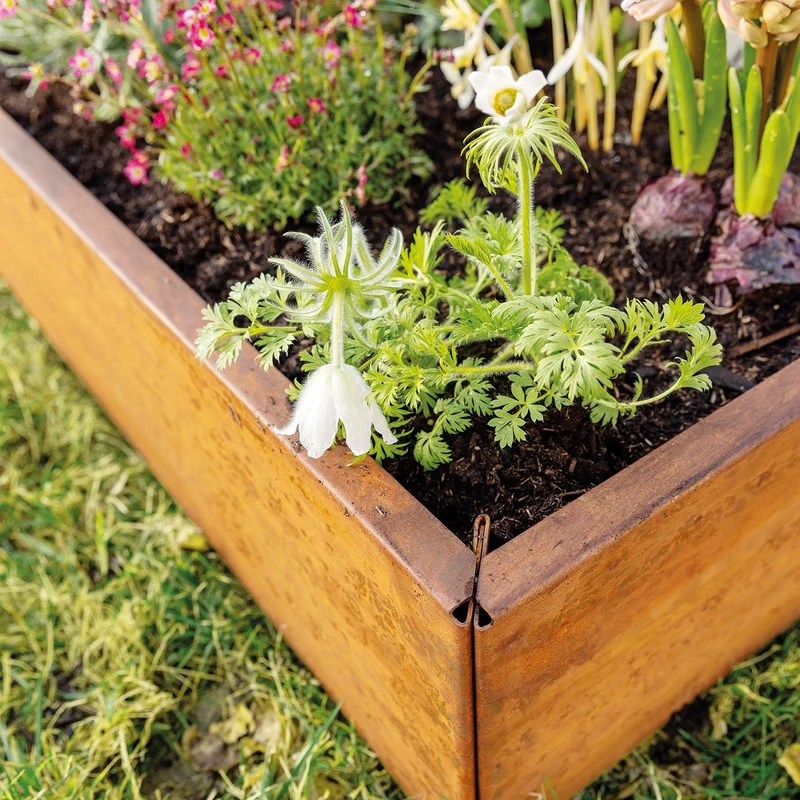bellissa Vertikalbeet Rahmen M; L 75 x B 75 x H 20 cm, 1.5 mm Corten