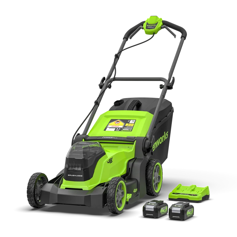 POWERALL 48V (24V x 2) Rasenmäher 41cm - 2x 4Ah Akkus