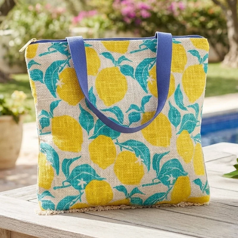 Shopper Zitrone aus Baumwolle