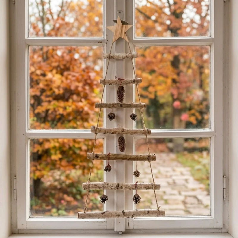 Wanddekoration Baum aus Birkenholz