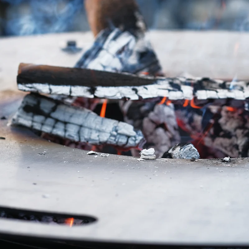 bellissa Sole Grillring Grillplatte Feuerplatte für Grillrost & Feuerschale rund Antihaft Funktion
