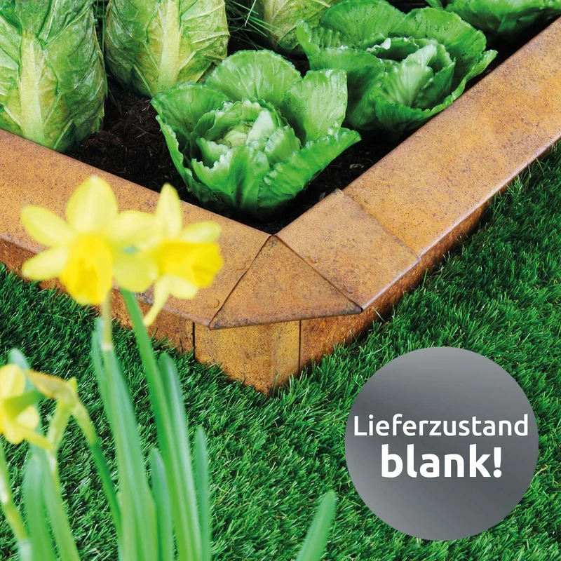 bellissa Schneckenblech Eckteil 7x7x20 cm corten