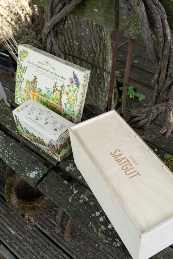 Holzkiste für Saatgut