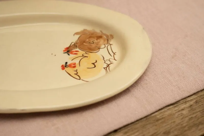 Keramikteller Huhn