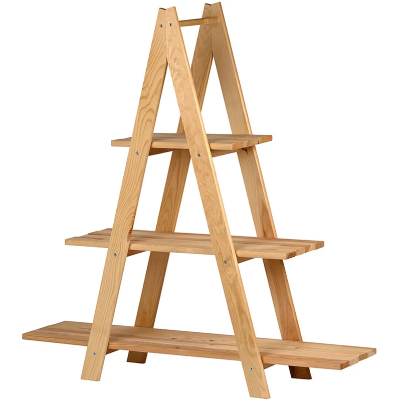 Blumenregal Pyramide aus Kiefernholz