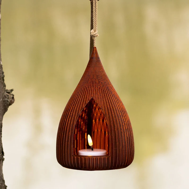Windlicht Amber aus Recyclingkunststoff