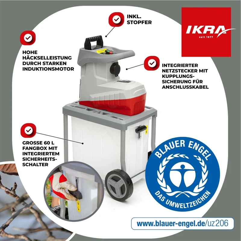Elektro Leisewalzenhäcksler ILWH 3000