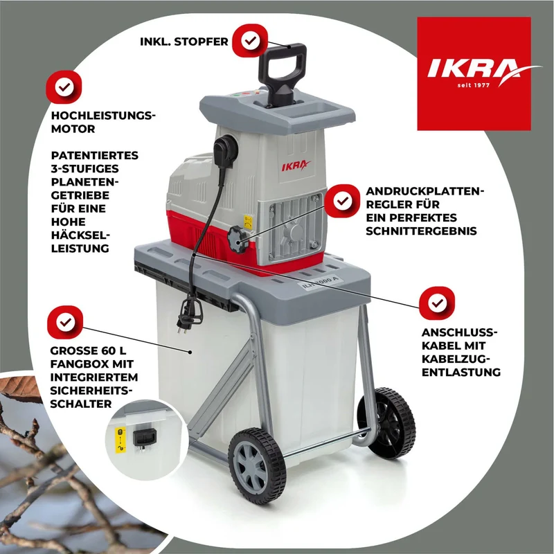 Elektro Leisewalzenhäcksler ILH 3000 A