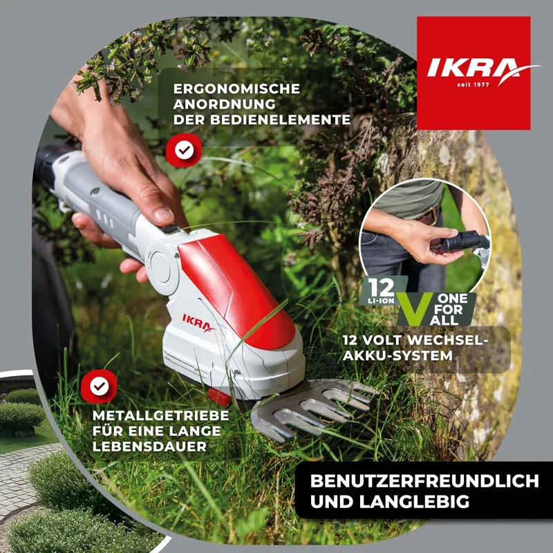 Akku Gras- und Strauchschere IGBS 1210 F