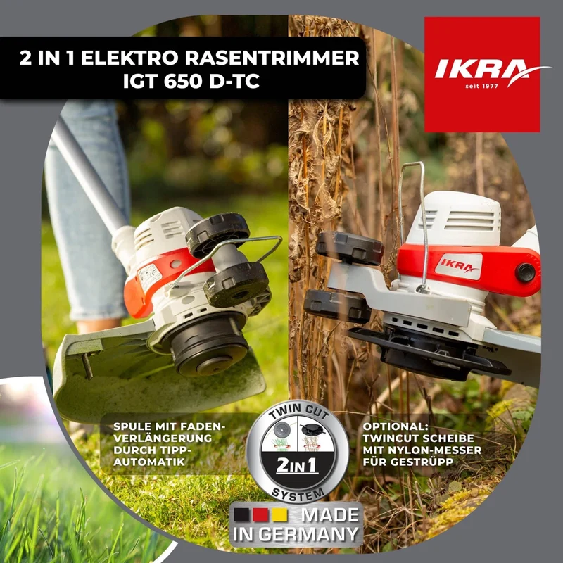 Elektro Rasentrimmer 2in1 IGT 650 D-TC