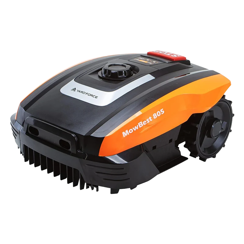Yard Force MowBest 805 Mähroboter (bis 250 m², 20V 2,0 Ah) – Automatischer Rasenroboter mit Kantenschnitt, 30 % Steigung & Sicherheits-Sensoren
