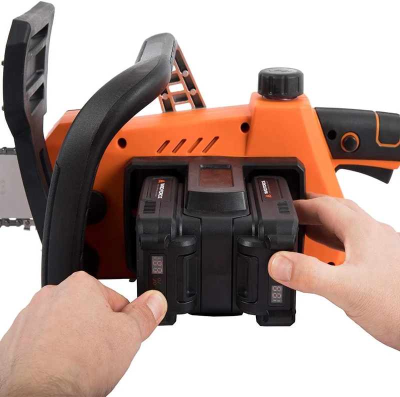 Yard Force 40V Akku-Kettensäge (35 cm Oregon-Schwert) – Leistungsstarke Motorsäge inkl. 2x 2,0 Ah Akku, Schnelllader & werkzeugloser Kettenspannung