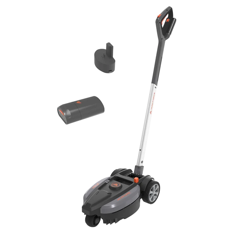 Yard Force iFlex LM F23 Kompakter Akku-Rasenmäher (12V 4Ah, 23 cm) – Wendiger Mulchmäher für Stadtgärten (bis 50 m²) mit 360°-Gelenk & Wechselgriff