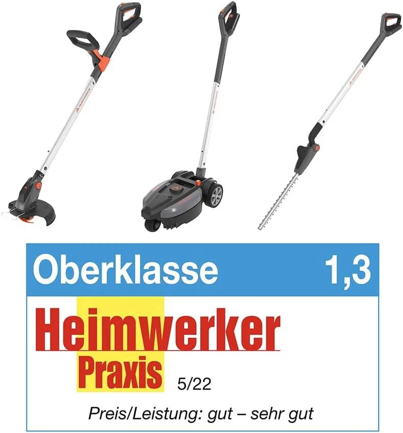 Yard Force iFlex LM F23BN 2-in-1 Akku-Rasenmäher & Rasentrimmer (23 cm, 12V 4Ah) – 360° Wendigkeit, bürstenloser Motor & Einhandbedienung