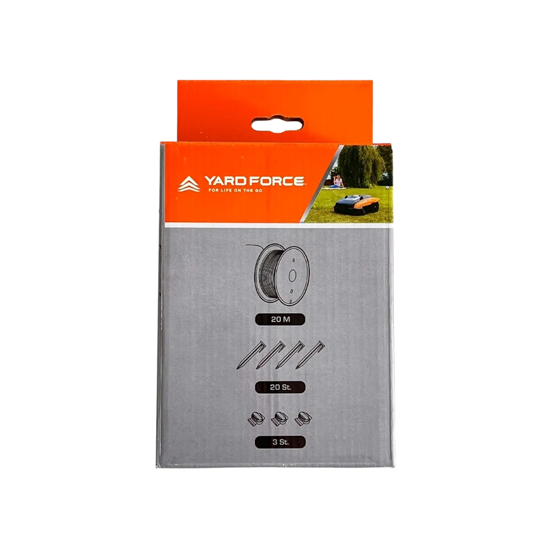 Yard Force 3-in-1 Installations-Set AR SE02-DE für Mähroboter – Inkl. Begrenzungskabel, Heringe & Kabelverbinder