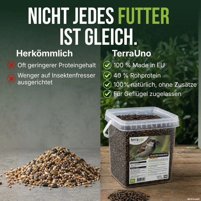Premium Schwarze Soldatenfliegenlarve