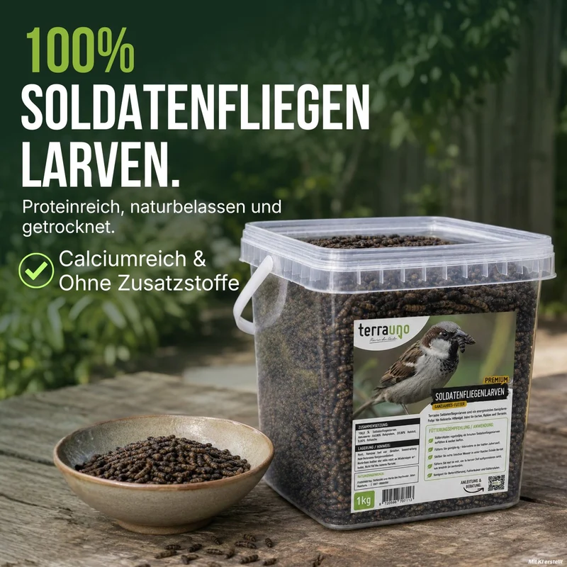 Premium Schwarze Soldatenfliegenlarve