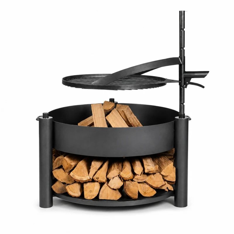 CookKing Feuerschale Montana X inkl. Holzlager & Zubehör