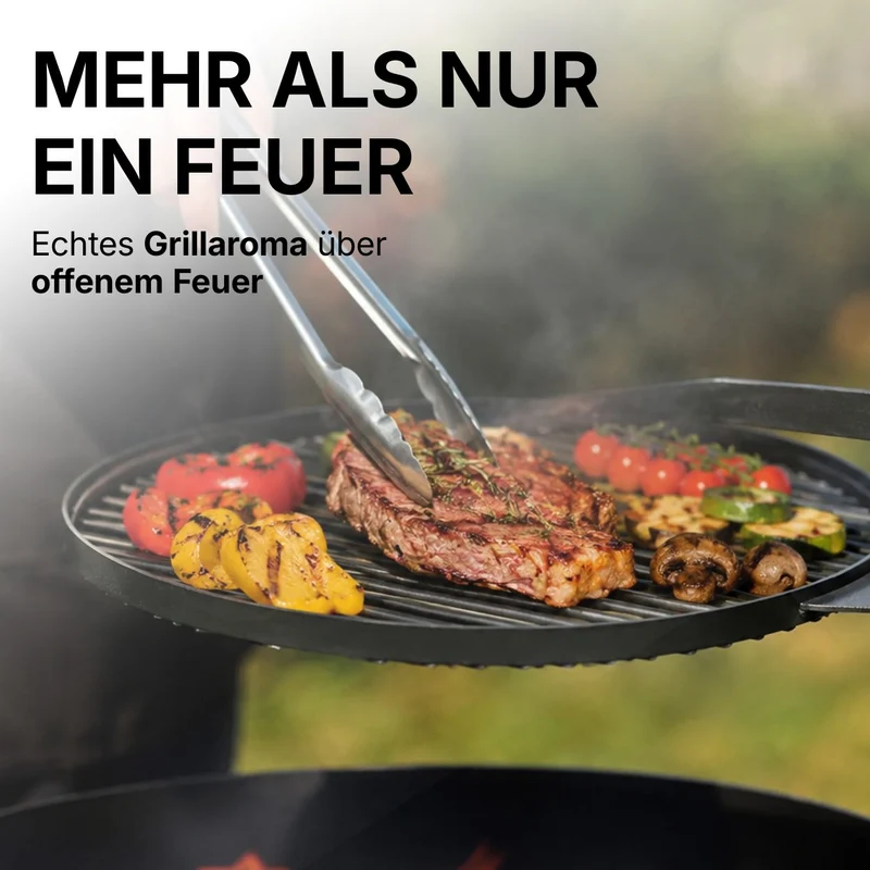 CookKing Feuerschale Montana X inkl. Holzlager & Zubehör
