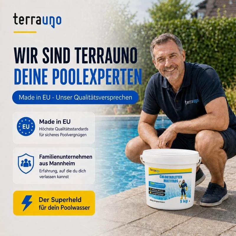 Chlortabletten 5 in 1 - 200g für Pools – Multitabs zur Langzeitpflege