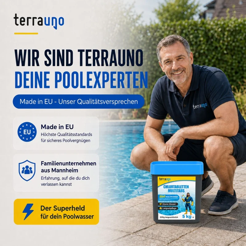Chlortabletten 5 in 1 - 200g für Pools – Multitabs zur Langzeitpflege