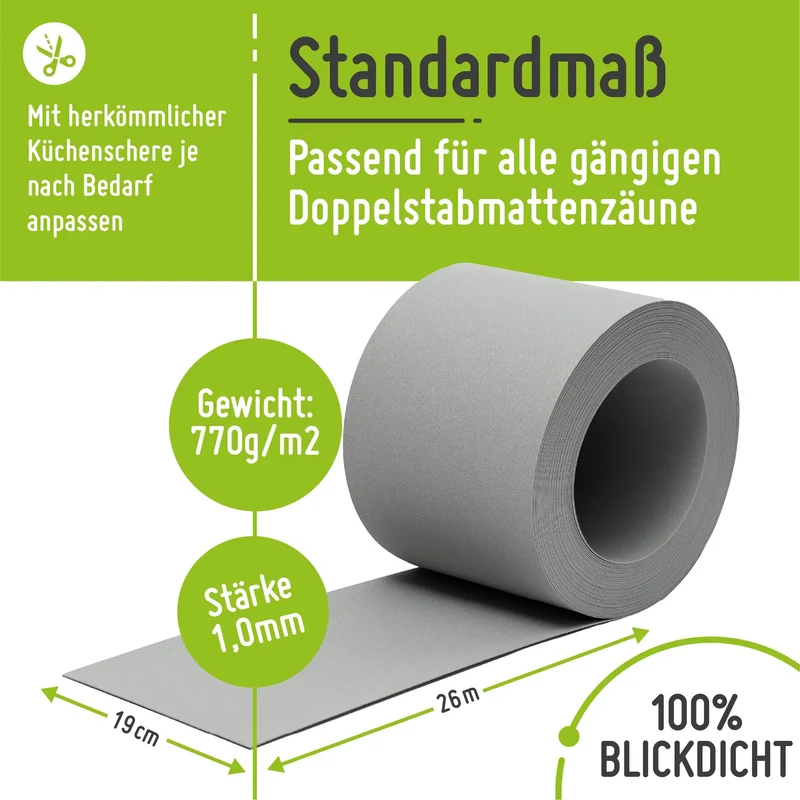Sichtschutzstreifen | PP| Polypropylen | Lederoptik