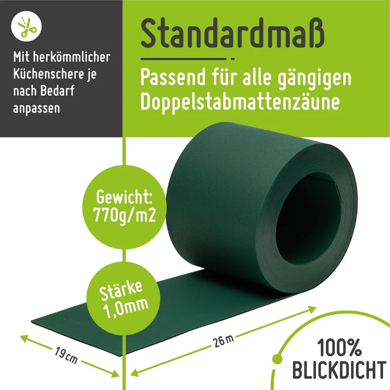 Sichtschutzstreifen | PP| Polypropylen | Lederoptik