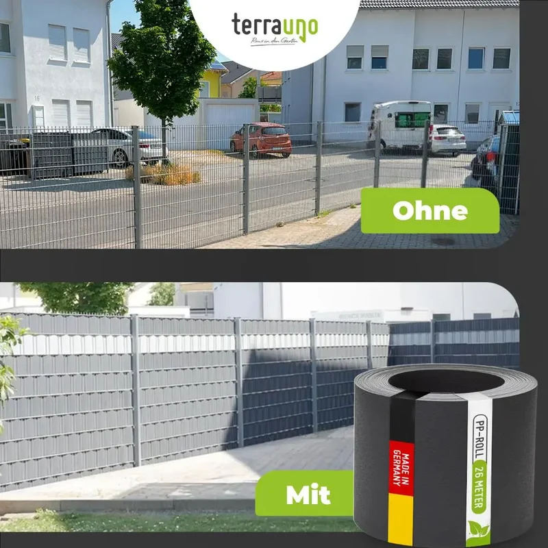 Sichtschutzstreifen | PP| Polypropylen | Lederoptik