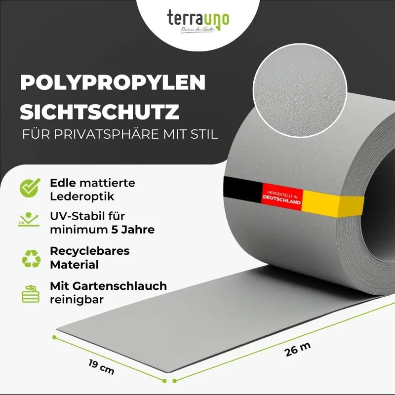 Sichtschutzstreifen | PP| Polypropylen | Lederoptik