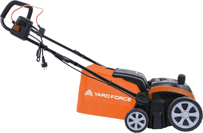 Yard Force 1500W Elektro-Vertikutierer & Rasenlüfter EA U36A – 36 cm Arbeitsbreite, 3-in-1 Funktion, 45L Fangsack, 6-fache Tiefeneinstellung, bis 800 m²