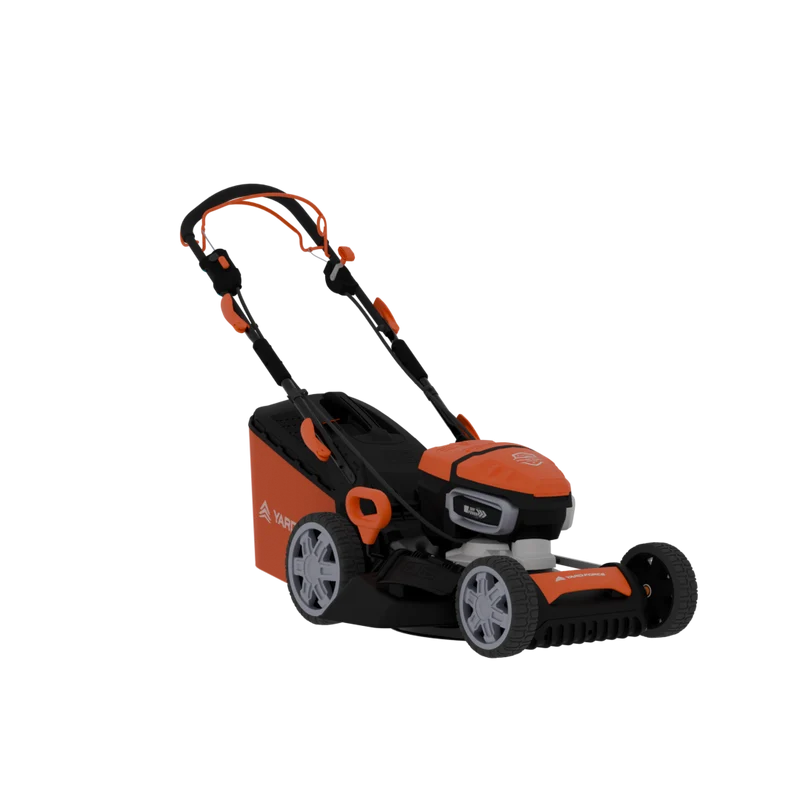 Yard Force 58V LFP-Akku-Rasenmäher LM P46A – Integrierter 8,6 Ah Akku, 196cc Benzin-Power (12,2 Nm), 46 cm Schnittbreite, 2 Std. Laufzeit, extrem sicher & langlebig