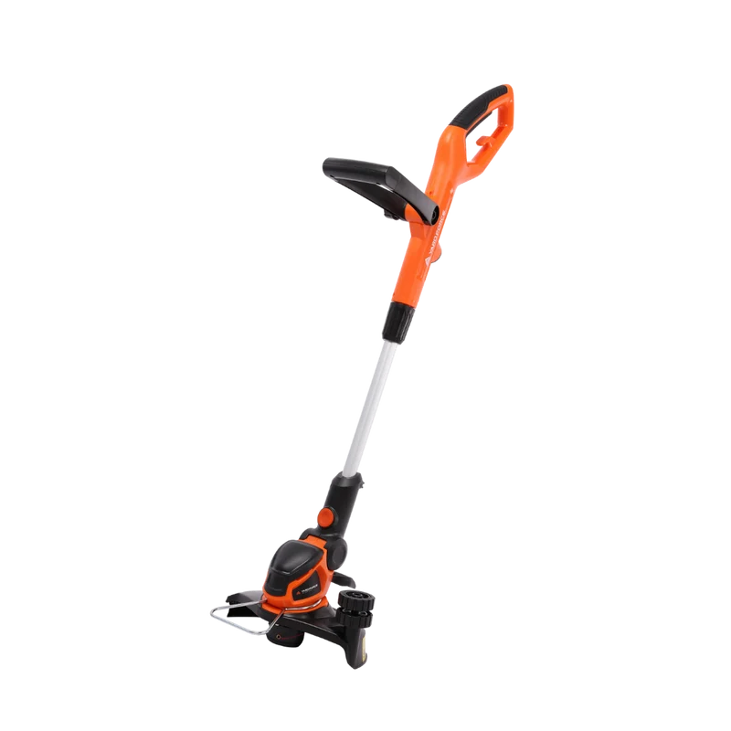 Yard Force 350W Elektro-Rasentrimmer ET U25 – 25 cm Schnittbreite, Teleskopstiel (95-110 cm), Kantenrad, Fußpedal-Winkelverstellung, Pflanzenschutz