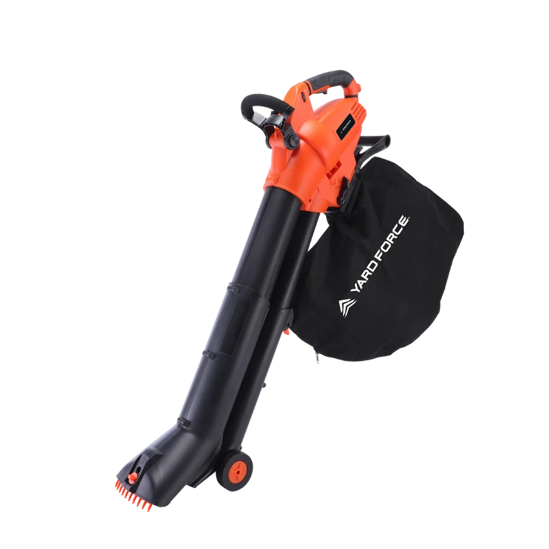 Yard Force 3000W Elektro-Laubsauger & Bläser EB U30 – 3-in-1 Funktion, 100-300 km/h, 15:1 Häckselverhältnis, Teleskoprohr mit Metallrechen, inkl. 45L Fangsack & 10m Kabel